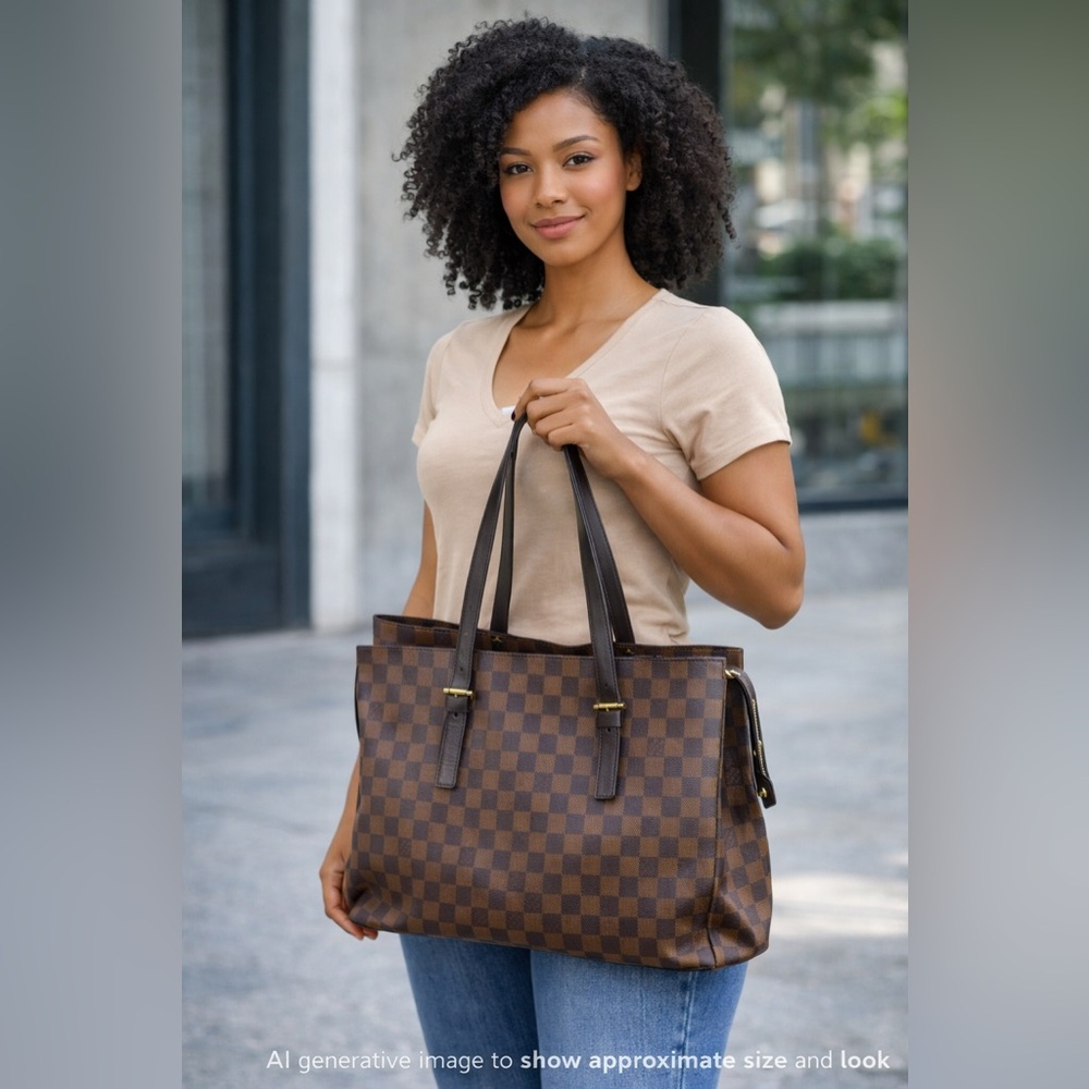 Louis Vuitton Chelsea Damier Ebene Tote, Vintage 1997 - Picture 8 of 12